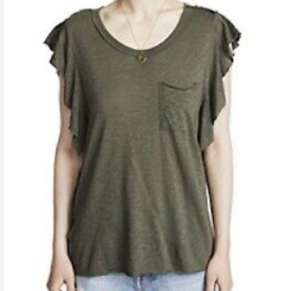 Free People Tops - Free People We The Free So Easy Tee Shirt Army Green Medium